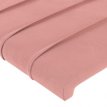 Kopfteile 2 Stk. Rosa 100x5x78/88 cm Samt