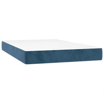 Boxspringbett mit Matratze & LED Dunkelblau 120x200 cm Samt