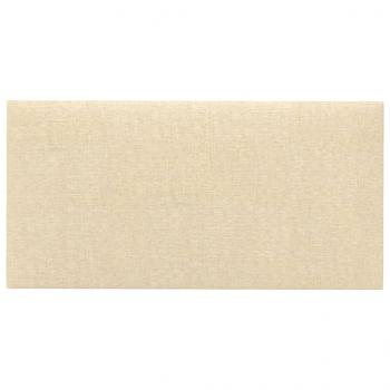 Wandpaneele 12 Stk. Creme 30x15 cm Stoff 0,54 m²