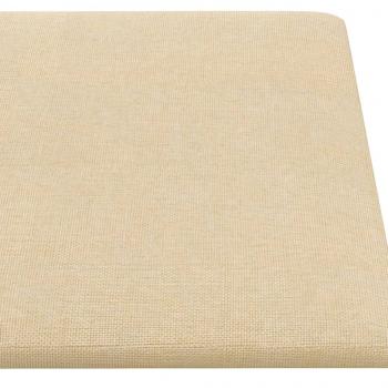 Wandpaneele 12 Stk. Creme 30x15 cm Stoff 0,54 m²