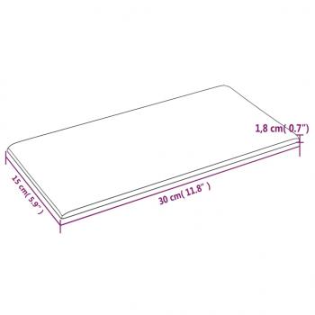 Wandpaneele 12 Stk. Creme 30x15 cm Stoff 0,54 m²