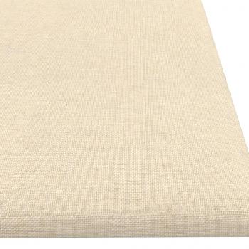 Wandpaneele 12 Stk. Creme 60x15 cm Stoff 1,08 m²