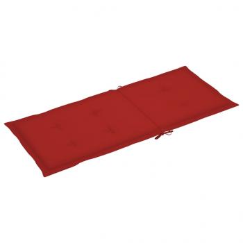 Gartenstuhlauflagen für Hochlehner 4 Stk. Rot 120x50x3 cm Stoff