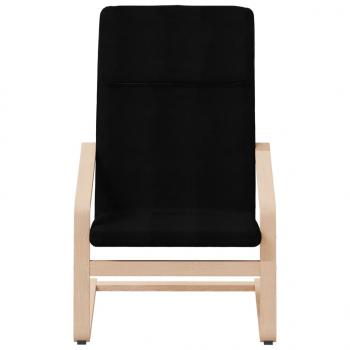 Relaxsessel mit Hocker Schwarz Stoff