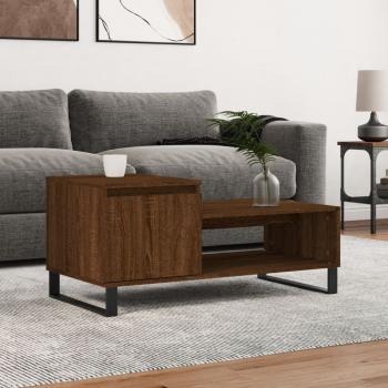 ARDEBO.de - Couchtisch Braun Eichen-Optik 100x50x45 cm Holzwerkstoff