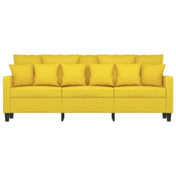 3-Sitzer-Sofa Hellgelb 180 cm Stoff