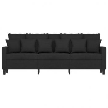 3-Sitzer-Sofa Schwarz 180 cm Stoff