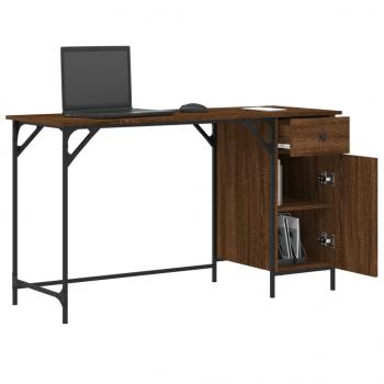 Computertisch Braun Eiche-Optik 131x48x75 cm Holzwerkstoff