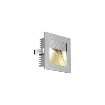 SLV FRAME CURVE LED Einbauleuchte, 3000K, eckig, silbergrau, inkl. Blattfedern (111292)