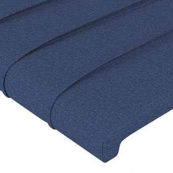 Kopfteil mit Ohren Blau 183x23x118/128 cm Stoff