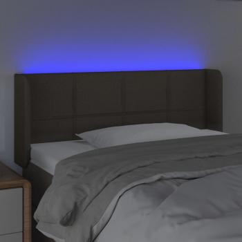 LED Kopfteil Taupe 93x16x78/88 cm Stoff