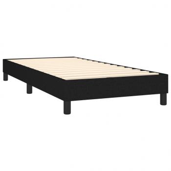 Boxspringbett mit Matratze & LED Schwarz 80x200 cm Stoff