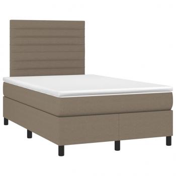 Boxspringbett mit Matratze Taupe 120x200 cm Stoff