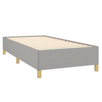 Boxspringbett mit Matratze Hellgrau 90x200 cm Stoff