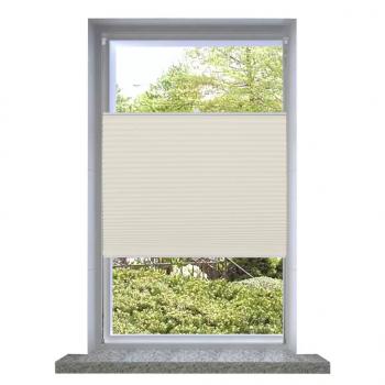 ARDEBO.de - Plissee Rollo Jalousie Plisseerollo 90x150cm Creme