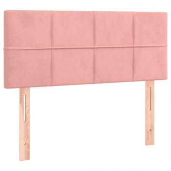 Boxspringbett mit Matratze Rosa 90x200 cm Samt