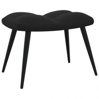 Relaxsessel mit Hocker Schwarz Samt