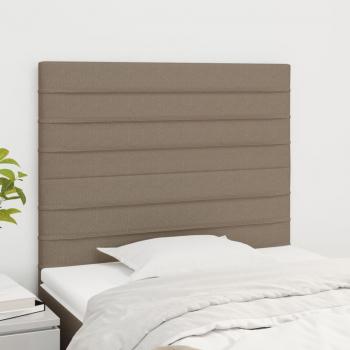 ARDEBO.de - Kopfteile 2 Stk. Taupe 90x5x78/88 cm Stoff