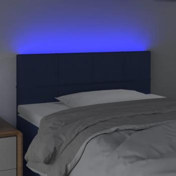 LED Kopfteil Blau 90x5x78/88 cm Stoff