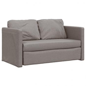 Bodensofa mit Schlaffunktion Taupe 112x174x55 cm Stoff