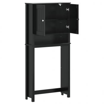 Waschmaschinenschrank BERG Schwarz 76x27x164,5 cm Massivholz