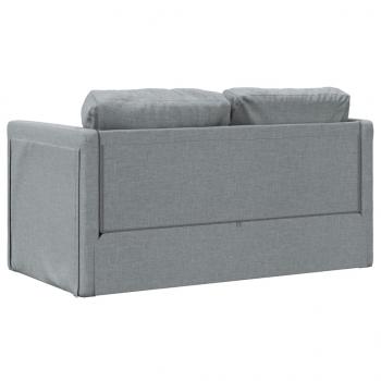 Bodensofa mit Schlaffunktion Hellgrau 112x174x55 cm Stoff