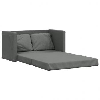 Bodensofa mit Schlaffunktion Dunkelgrau 112x174x55 cm Stoff