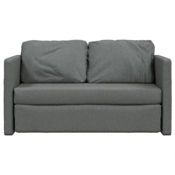 Bodensofa mit Schlaffunktion Dunkelgrau 112x174x55 cm Stoff