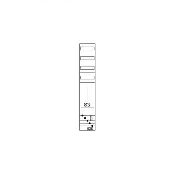 Hager ZH52U2N Komplettfeld, univers Z, 1350 mm, SG/VT-3rh, 1-feldig, Ausführung Bayern