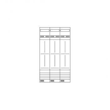 Hager ZL51X8N Komplettfeld, universZ, 1350mm, 6 Zählerplätze, 3-feld, Ausführung Thüringen