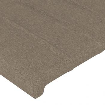 LED Kopfteil Taupe 180x5x78/88 cm Stoff