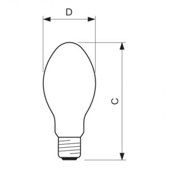 Philips MSTSONAPIAPLUSXTRA Natriumdampflampe, 70W, E27, beschichtet