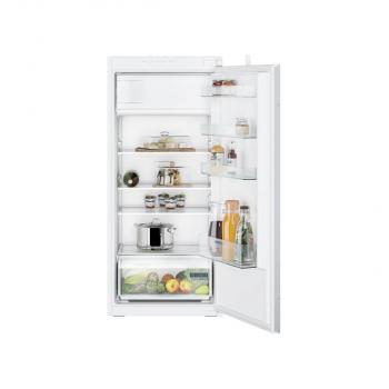 ARDEBO.de Siemens KI42LNSE0 iQ100 Einbaukühlschrank mit Gefrierfach, Nischenhöhe 122,5 cm, 187 L, Schleppscharnier, Super Cooling, Home Connect, weiß