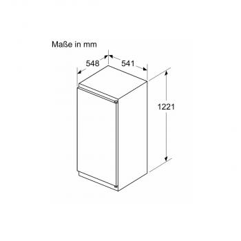 Siemens KI42LNSE0 iQ100 Einbaukühlschrank mit Gefrierfach, Nischenhöhe 122,5 cm, 187 L, Schleppscharnier, Super Cooling, Home Connect, weiß