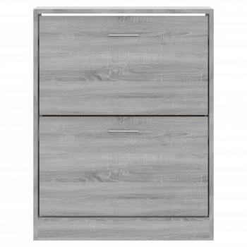 Schuhschrank Grau Sonoma 63x24x81 cm Holzwerkstoff