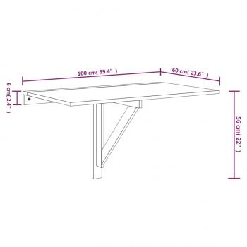 Wand-Klapptisch Schwarz 100x60x56 cm Holzwerkstoff