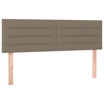 Boxspringbett mit Matratze & LED Taupe 140x190 cm Stoff