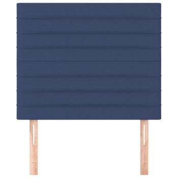 Kopfteile 2 Stk. Blau 90x5x78/88 cm Stoff