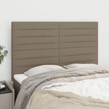 ARDEBO.de - Kopfteile 4 Stk. Taupe 72x5x78/88 cm Stoff