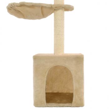 Katzen-Kratzbaum mit Sisal-Kratzsäulen 105 cm Beige