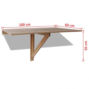 Wandklapptisch Eiche 100x60 cm