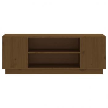 TV-Schrank Honigbraun 110x35x40,5 cm Massivholz Kiefer