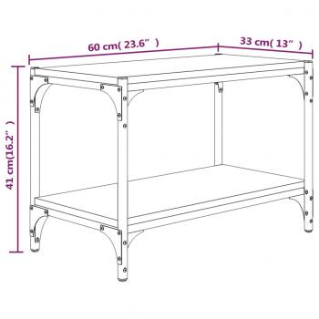 TV-Schrank Braun Eichen-Optik 60x33x41 cm Holzwerkstoff Stahl