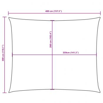 Sonnensegel Oxford-Gewebe Rechteckig 3x4 m Weiß