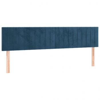 Boxspringbett mit Matratze & LED Dunkelblau 200x200 cm Samt