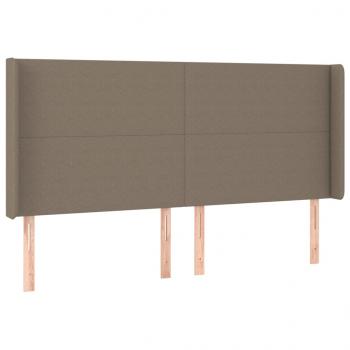 Boxspringbett mit Matratze & LED Taupe 180x200 cm Stoff