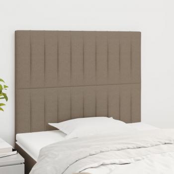 ARDEBO.de - Kopfteile 2 Stk. Taupe 100x5x78/88 cm Stoff