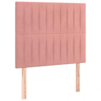 Boxspringbett mit Matratze Rosa 90x190 cm Samt