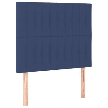 Kopfteile 2 Stk. Blau 80x5x78/88 cm Stoff