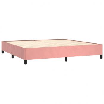 Boxspringbett mit Matratze Rosa 200x200 cm Samt